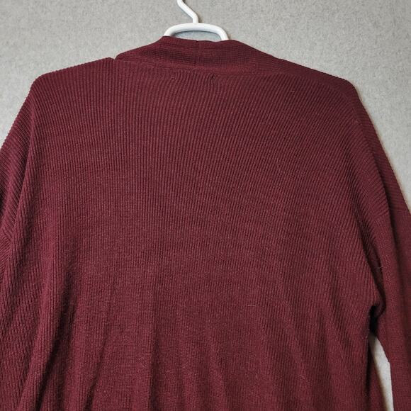 T Tahari Cashmere Blend Burgundy LS Pocket Cardigan Women's Plus 1X? No Tag - Picture 7 of 12